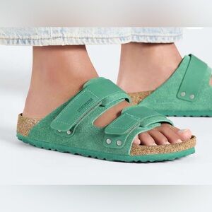 Birkenstock green suede Uji sandal. Size 39. NWT